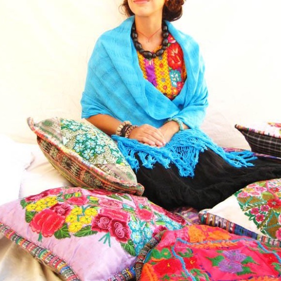 Mexican huipil blouse top Oaxaca Frida Kahlo authentic - Picture 7 of 13